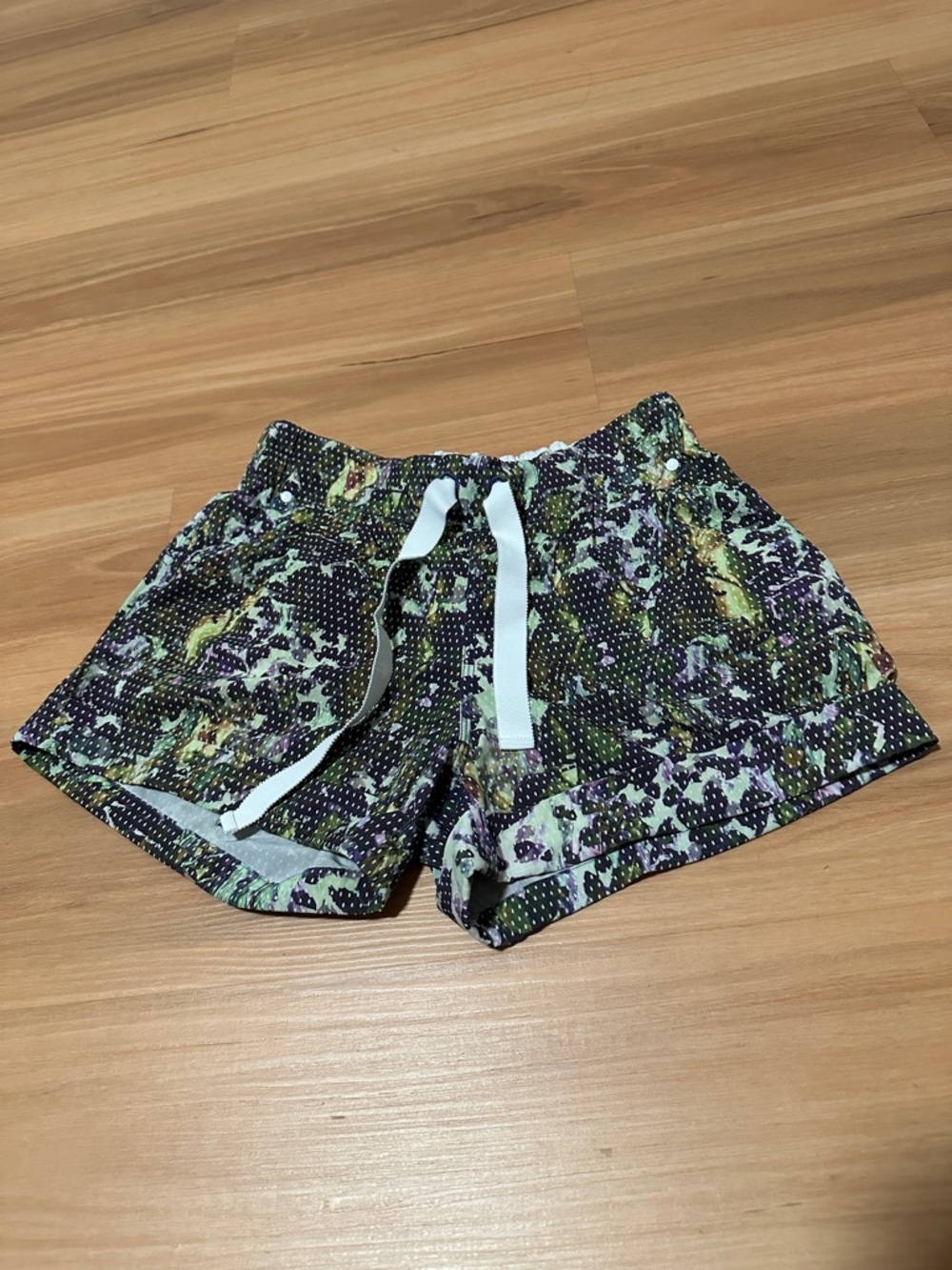 lululemon athletica Black Floral Print Athletic Shorts